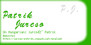 patrik jurcso business card